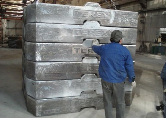 Κρέας επικάλυψης πρώτων υλών OEM 10 τόνων V-Process Sand Casting Iron Counterweight για βιομηχανικά μηχανήματα